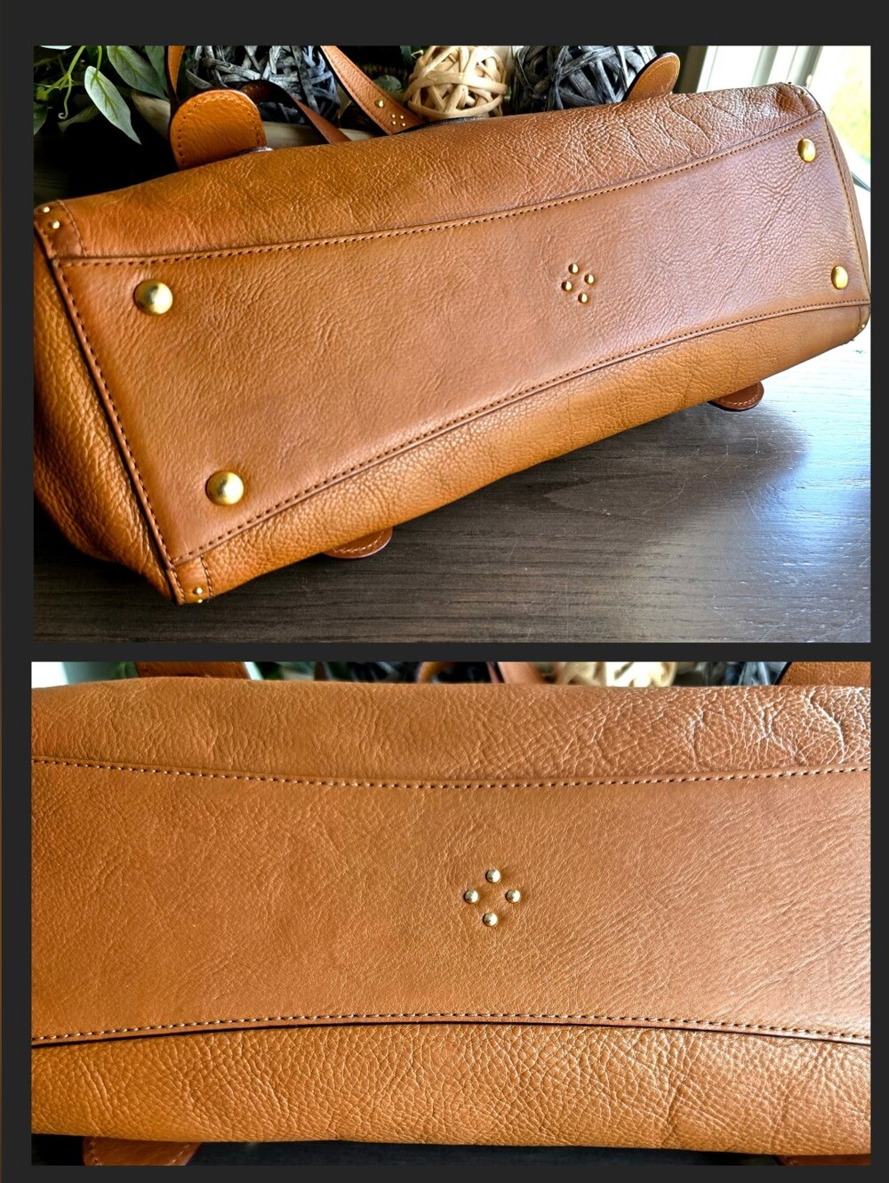 Michael Kors Y2K Vintage Tan Leather Studded Satchel Bag Rare - Picture 15 of 16